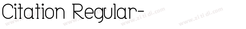 Citation Regular字体转换